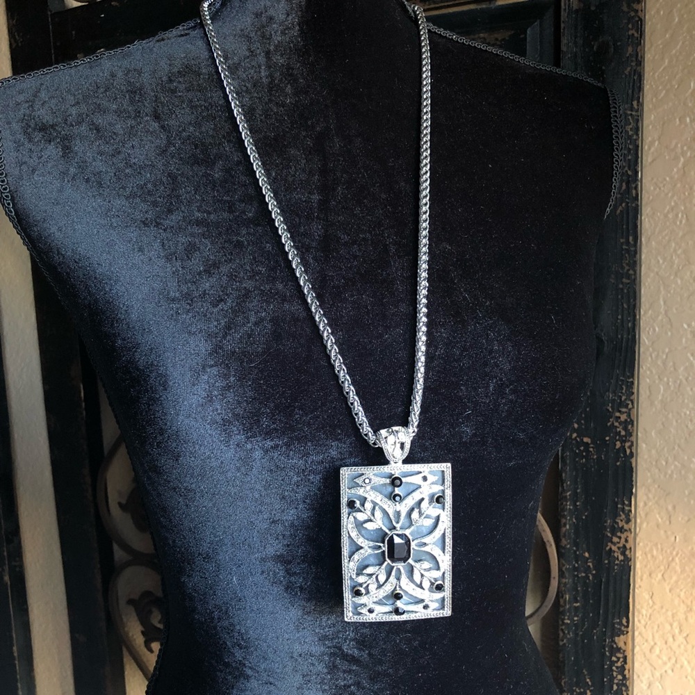 Long necklace statement piece